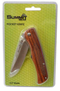 Pocket Knife Wooden Handle - Summit Gear