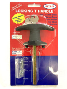 T-Handle - Locking Plastic Rear Fix 100mm Spindle Heller