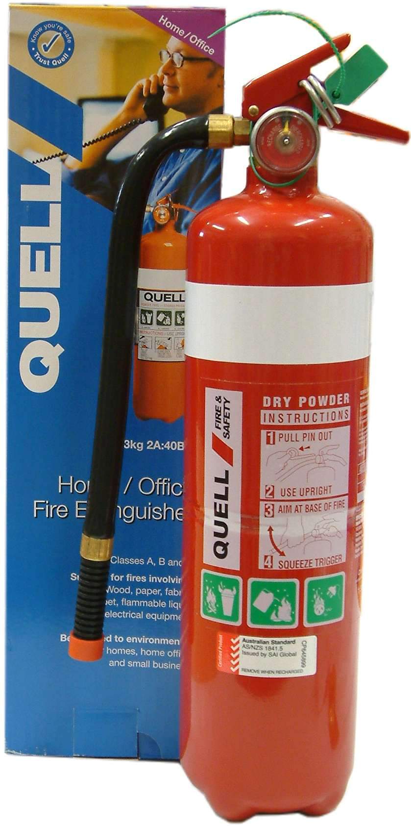 Fire Extinguisher Quell 2.3Kg Pwder Home/Office