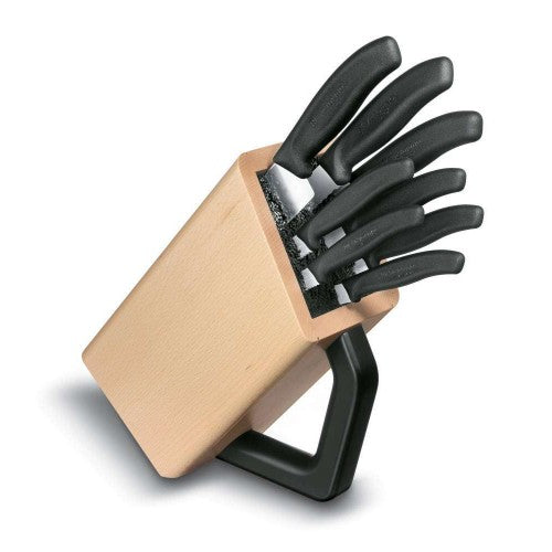 Knife Block Set 6.7173.8 - 8 piece Black Handles Victorinox