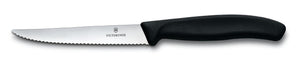 Steak Knife Serrated Pointed Tip Black Handle  6.7233 Victorinox