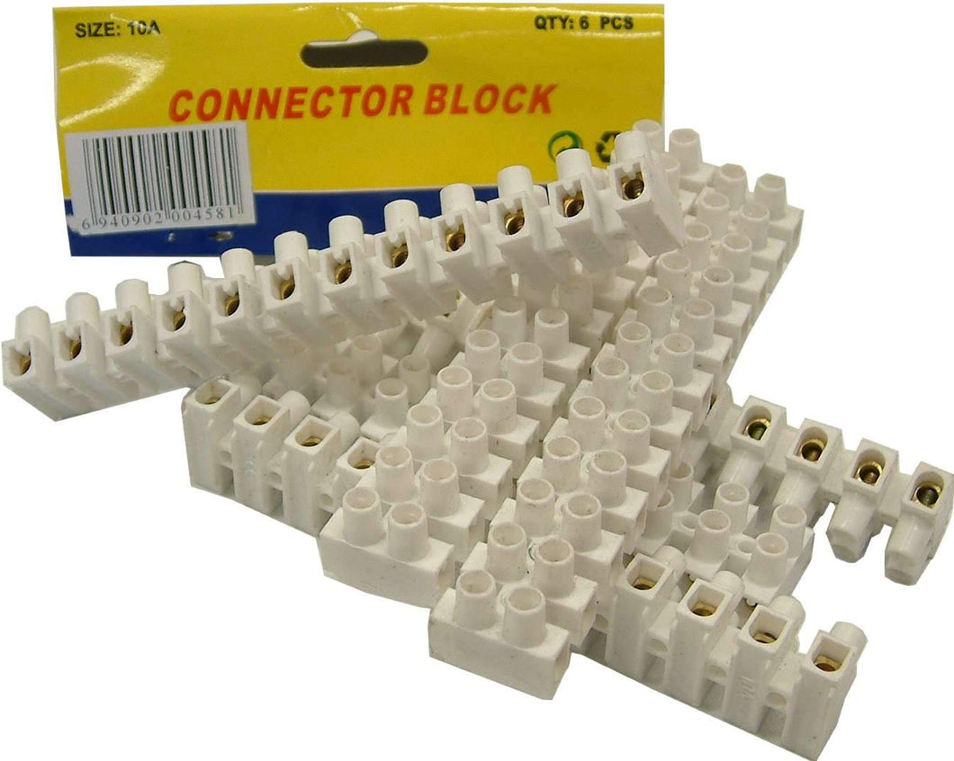 Electrical Connector Blocks 6-pce 10A Xlectric