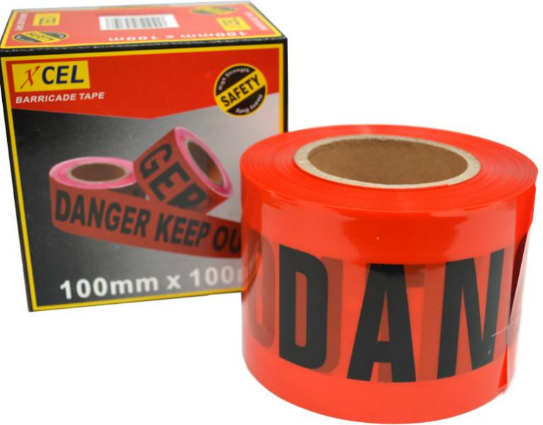 Barrier Tape - Danger Keep Out - Red 100mm x 100m Xcel