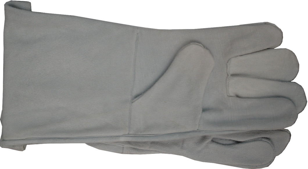 Leather Gloves Grey Gauntlet Length 350mm  Xcel