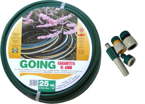 Plastic Garden Hose with Fittings 12mm x 25m Going