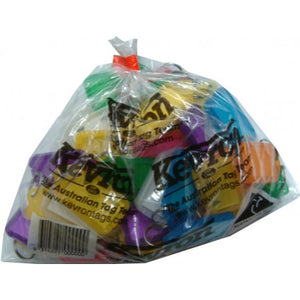Key Tag Holders - Standard Colours 50-pce Bag  Kevron