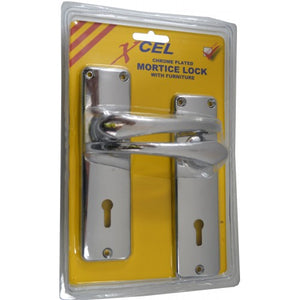 Mortice Lockset with Furniture CP Blister Pack  Xcel