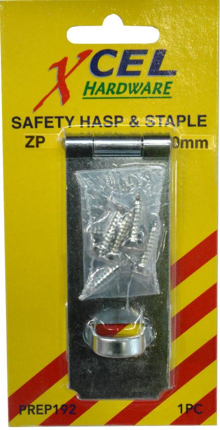Hasp & Staple 90mm Carded Xcel