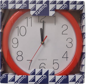 Clock - Plastic Assorted Colours 250mm Redback