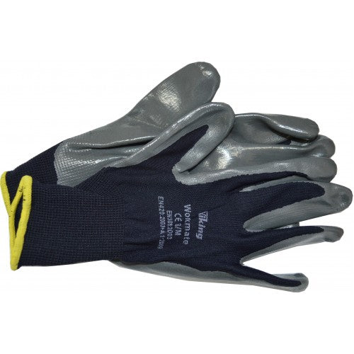 Work Mate Nitrile Gloves - 12 Pair Pack Large Viking