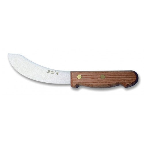 Skinning Knife Carbon Blade Wood Handle #100 150mm Victory