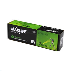 Batteries Alkaline - 9V 12-Pack Max-Life