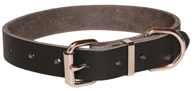 Dog Collar - Plain Leather 32mm Taurus