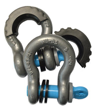 Load image into Gallery viewer, NU-D Bow Shackles Easy Tighten/Loosen Galvanised. 4 x 4 Recovery Kit. 2 pce pack Tested WLL 4750Kg 19mm