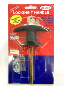 T-Handle - Locking Plastic Front Fix 100mm Spindle Heller