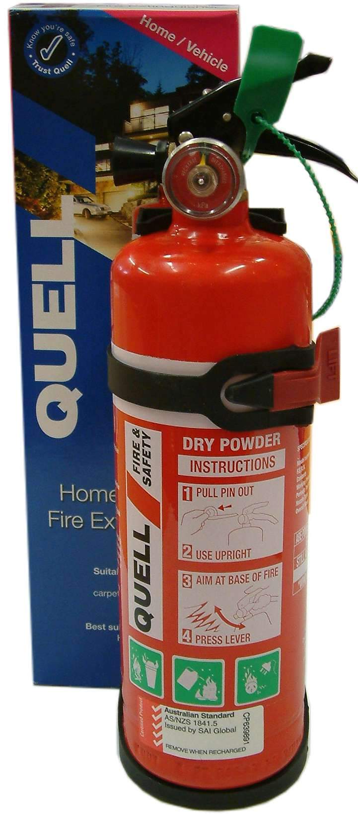 Fire Extinguisher Quell 1Kg Powder  Home/Vehicle