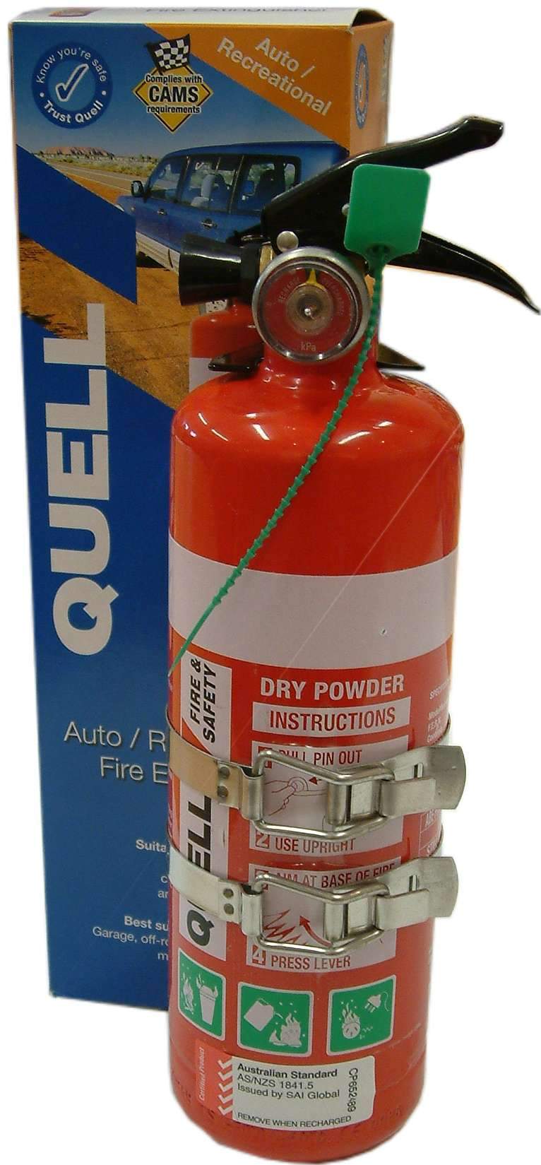 Fire Extinguisher Quell 1Kg Powder Auto/Marine