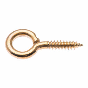 Screw Eyes - Brass Plated #0 200-pce 2mm x 20mm