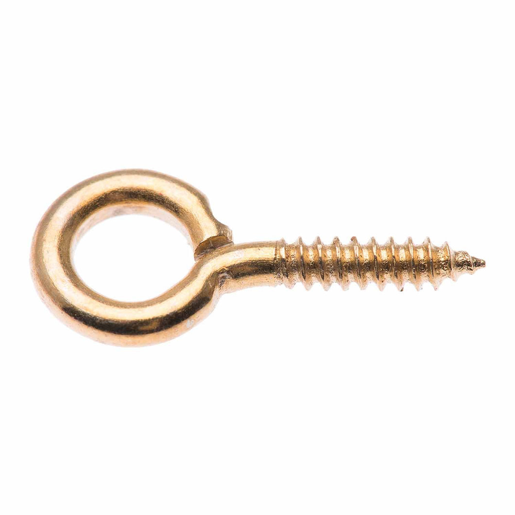 Screw Eyes - Brass Plated #0 200-pce 2mm x 20mm