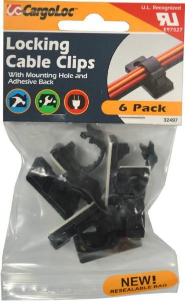 Locking Cable Clips 6-pce  #32497 Cargoloc
