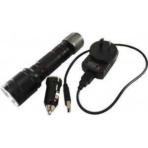 Rechargeable LED Torch XR9 with USB Powerbank #34569 Element