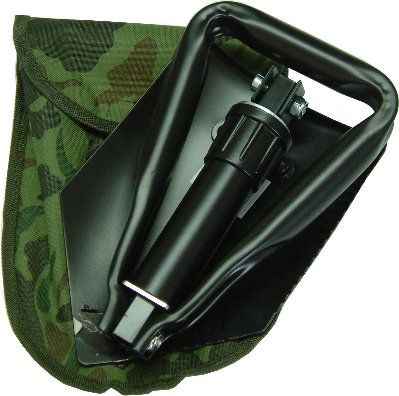 Folding Camp Shovel 3-Fold in Camo Pouch