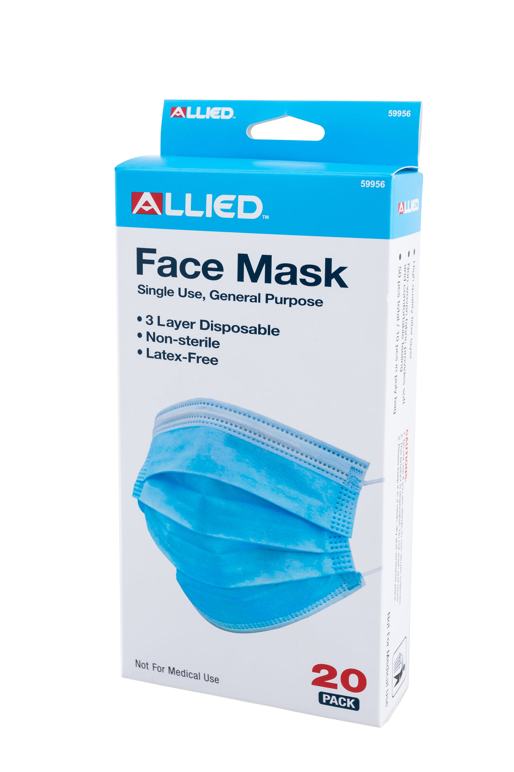 Face Masks 3 Layer Disposable 20-pce Allied