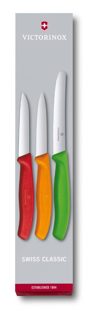 Paring Knife Set 6.7116.32 - 3 piece Assorted Colours  Victorinox