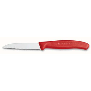 Paring Knife 6.7431 - 8cm Wavy Blade Red Handle  Victorinox
