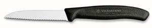 Paring Knife 6.7433 - 8cm Wavy Blade Black Handle  Victorinox