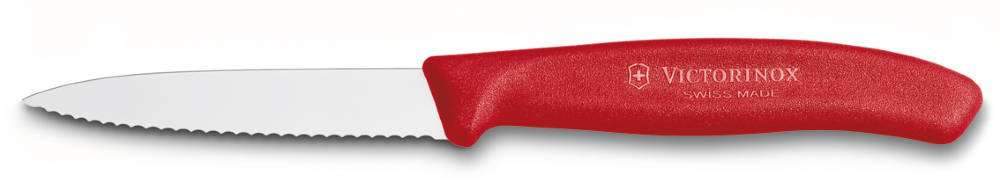 Paring Knife 6.7631 - 8cm Wavy Blade Red Handle  Victorinox