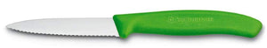 Paring Knife 6.7636 - 8cm Wavy Blade Green Handle  Victorinox