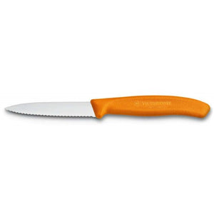 Paring Knife 6.7636 - 8cm Wavy Blade Orange Handle  Victorinox