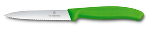 Vegetable Knife 6.7736 - 10cm Wavy Blade Green Handle  Victorinox