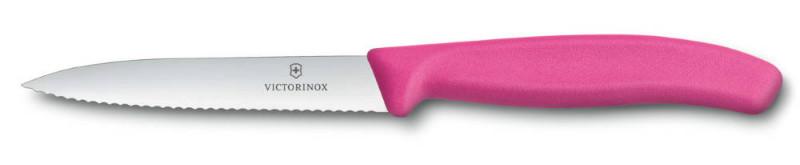 Vegetable Knife 6.7736 - 10cm Wavy Blade Pink Handle  Victorinox