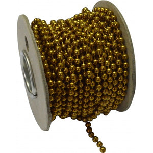 Ball Chain 10m Reel - Polished Brass #8 Hipkiss