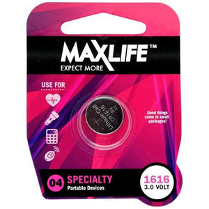 Batteries Lithium Button CR1616 Max-Life