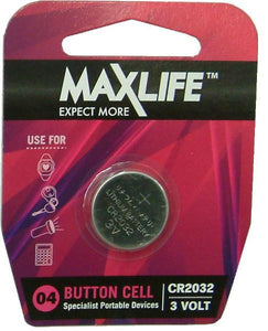 Batteries Lithium Button CR2032 Max-Life