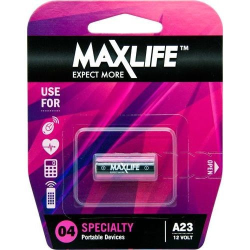 Batteries Alkaline LR-23A 12 Volt Max-Life