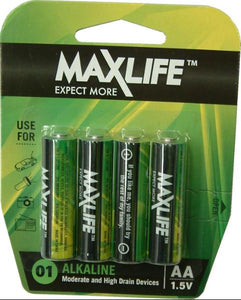 Batteries Alkaline - AA 4-Pack Max-Life