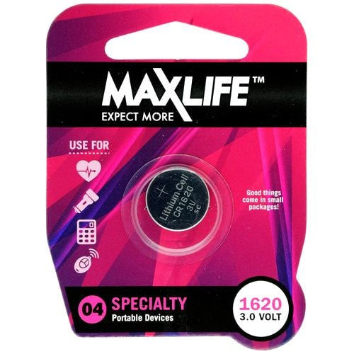 Batteries Lithium Button CR1620 Max-Life