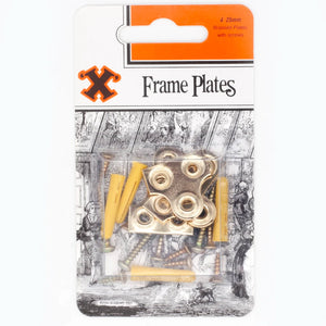Picture Plate Brassed - 4pce Blister Pack 25mm Bayonet X