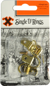 Picture D Rings Brassed - 4pce Blister Pack Single Bayonet X