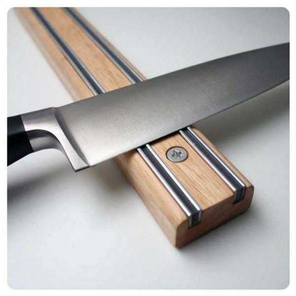 Magnetic Knife Rack #B43W30 - Wood 300mm Bisbell