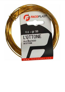 Binding Wire - Brass 50gm (20m) 0.6mm Faco Plast
