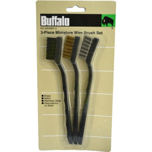 Minature Wire Brush Set 3-pce Buffalo