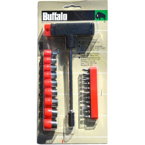 T-Bar Socket & Bit Set 22-pce Buffalo