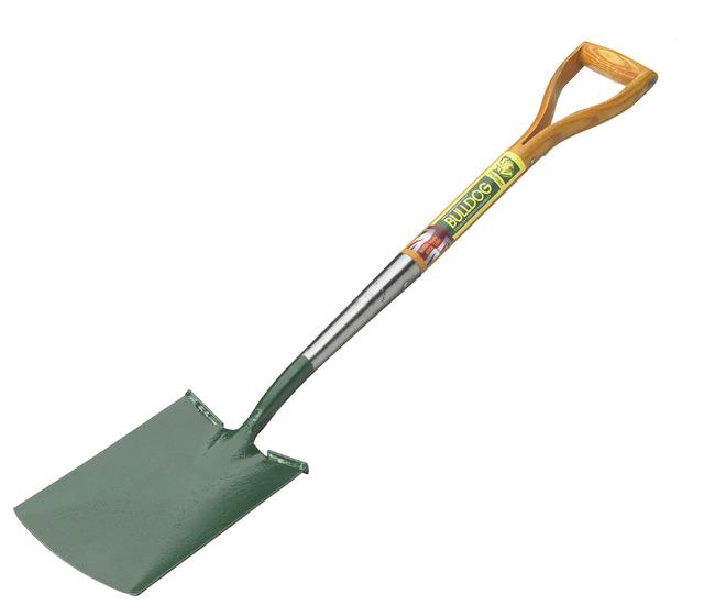 Premier Garden Spade with Wood Handle & Tread  Bulldog