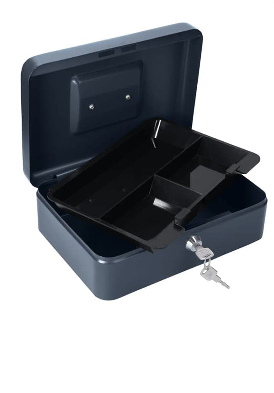 Locking Cash Box With Coin Tray 250 x 180 x 80mm Hermex