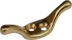 Cleat Hook - Brass 50mm